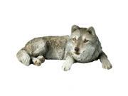 Sandicast MS45201 Mid Size Gray Wolf Sculpture Lying
