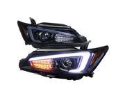 Spec D Tuning 2LHP TC11G TM Projector Headlights with LED Light Bar for 11 to 13 Scion TC Glossy Black 10 x 26 x 27 in.
