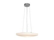 Orion 50163LEDD BS OPL 1 Light Pendant in Brushed Steel with Brown Stone Glass