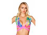 Roma Costume T3255 TD O S Strapped Top with Fringe Detail Tie Dye One Size