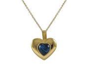 Dlux Jewels Gold Blue Shiny Designed Heart Earrings