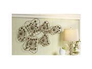 Giftcraft 85777 39 x 26 in. Sculpted Iron Flowers Leaves Design Wall Decor Brown