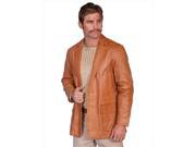 Scully 719 171 44 Mens Leather Wear Whip Stitch Blazer Ranch Tan Size 44