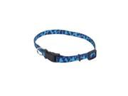 Coastal Pet Products CO62219 8 in. Printed Pattern Adjustable Nylon Collar Blue Leopard