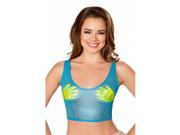 Roma Costume T3261 Turq O S Sheer Top with Vinyl Hands Turquoise One Size