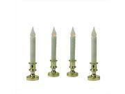 NorthLight 8.5 in. LED Battery Operated Flickering Window Christmas Candle Lamp With Timer Pack 4
