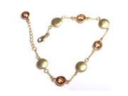 Dlux Jewels Gold Champagne Cubic Zirconia Bracelet