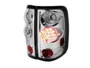 Spec D Tuning LT F15004CLED TM LED Tail Lights for 04 to 08 Ford F250 Chrome