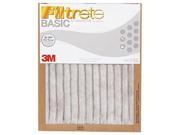 3M FBA01DC H 6 White Basic Filtrate Filter 16 x 25 x 1 in. Pack of 6