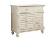 Homelegance 4688WHT Lourdes Collection Cabinet White 37 x 19 x 34.75 in.