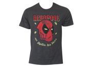 Tees Deadpool Loves Tacos Mens T Shirt Grey 2XL