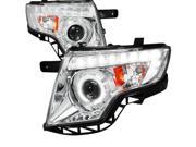 Spec D Tuning 2LHP EDG07 TM Projector Headlight for 07 to 10 Ford Edge Chrome 15 x 23 x 24 in.