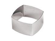 Paderno World Cuisine 47426 01 x6 Rounded Edge Square S S Pastry Rings 3 1 8 L 3.125 x W 3.125 x H 1.75