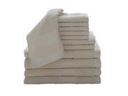 Baltic Linen 100 Percent Cotton Luxury Towel Sets Neutral 12 Piece