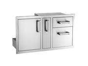 Fire Magic 53816S Access Door With Platter Storage Double Drawer