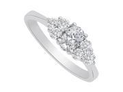 Fine Jewelry Vault UBNR82609AG8X6CZ CZ Seven Stones Ring in 925 Sterling Silver