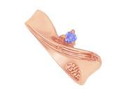 Fine Jewelry Vault UBUNR81491AGVRTZ Beautifully Crafted Tanzanite Ring in Rose Gold Vermeil
