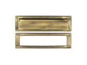 Deltana MS211U5 13.12 in. Mail Slot with Interior Frame Antique Brass Solid Brass 25 Case
