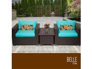 TKC Belle 3 Piece Outdoor Wicker Patio Furniture Set