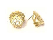 Dlux Jewels Gold Cubic Zirconia Clip Post Earrings