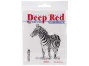 Deep Red Stamps 4X502013 Cling Stamp Zebra