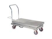 Vestil CART 2000 PSS Partially Ss Elevating Cart 24 x 47 in. 2000 lbs
