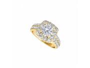 Fine Jewelry Vault UBNR50657EY14D Conflict Free Diamond Halo Ring 14K Yellow Gold