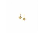 Fine Jewelry Vault UBNER40172Y14CZ April Birthstone CZ Square Earrings in 14K Yellow Gold 2 Stones