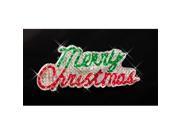 NorthLight 46 in. Sparkling Holographic Merry Christmas Yard Art Sign Decoration Red And Green Lights