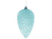 NorthLight Matte Baby Blue Shatterproof Pine Cone Christmas Ornament 10 in.