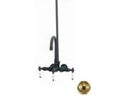 World Imports 164557 Tub Filler with Hot and Cold Porcelain Lever Handles Polished Brass