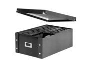 Ideastream Products IDESNS01658 Storage Box CD 10 .25in.x13 .75in.x6in. 60 CDs Leather Like Black