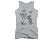 Trevco Ken L Ration Begs Juniors Tank Top Athletic Heather Small