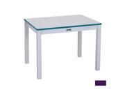 RAINBOW ACCENTS 57622JC004 RECTANGLE TABLE 22 in. HIGH PURPLE