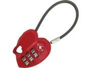 Munkees 740906 TSA Heart Combo Lock