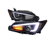 Spec D Tuning 2LHP TC11JM TM Projector Headlights with LED Light Bar for 11 to 13 Scion TC Black 10 x 26 x 27 in.