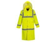 Portwest UH445 48 in. Regular Hi Visibility Classic Contrast Raincoat Yellow Medium