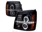 Spec D Tuning Projector Headlight Black Housing Not Compatible With Factory Xenon 2LHP ECLD02JM RS