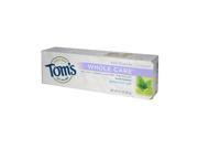 Toms Of Maine 0778068 Spearmint Whole Care Gel Toothpaste 4.7 oz Case of 6