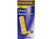 Good Sense 0.75 x 3 Sheer Adhesive Bandages 10 Count Case of 72