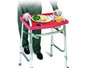 Complete Medical 1096 Walker Tray with Grip Mat Red