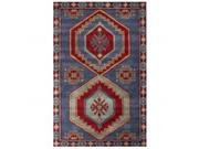 Jaipur RUG125282 5 x 8 ft. Contemporary Tribal Pattern Wool Area Rug Blue Red