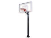 First Team Champ Select BP Steel Acrylic In Ground Adjustable Basketball System Black