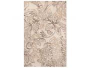 Jaipur RUG126192 5 x 8 ft. Contemporary Floral Leaves Pattern Wool Area Rug Ivory Neutral