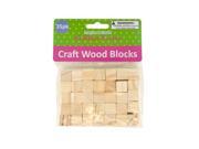 Bulk Buys CC078 72 Natural Wooden Craft Blocks 72 Piece