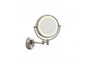 Conair BE6WMX Lighted 7 x Brushed Nickel Wall Mount Fluorescent Hotel Makeup Mirror
