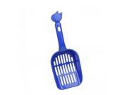 NorthLight Blue Slotted Cat Litter Shovel Scoop with Cat Head Silhouette Handle 10 in.