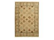 EORC 9019 6 x 9.25 ft. One Of A Kind Ivory Hand Knotted Wool Jaipur Rug