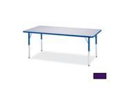 RAINBOW ACCENTS 6403JCA004 KYDZ ACTIVITY TABLE RECTANGLE 24 in. x 48 in. 24 in. 31 in. HT GRAY PURPLE