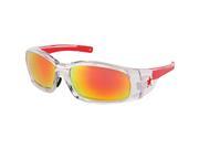 Crews 135 SR14R Swagger Safety Glasses Clear Frame With Fire Mirror Lens